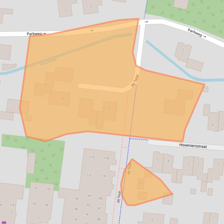 Kaart van postcodegebied 8171BE.