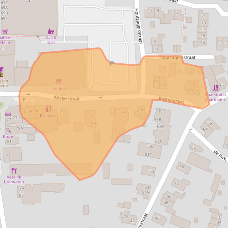 Kaart van postcodegebied 8171CB.