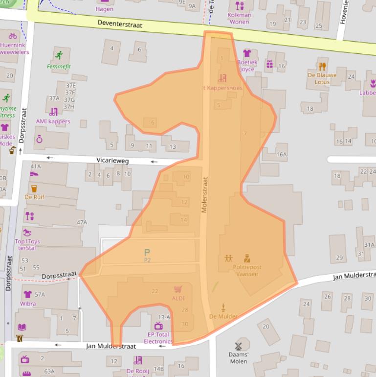 Kaart van postcodegebied 8171CE.