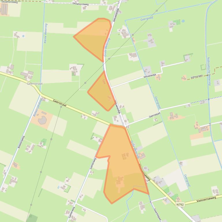 Kaart van postcodegebied 8171LA.