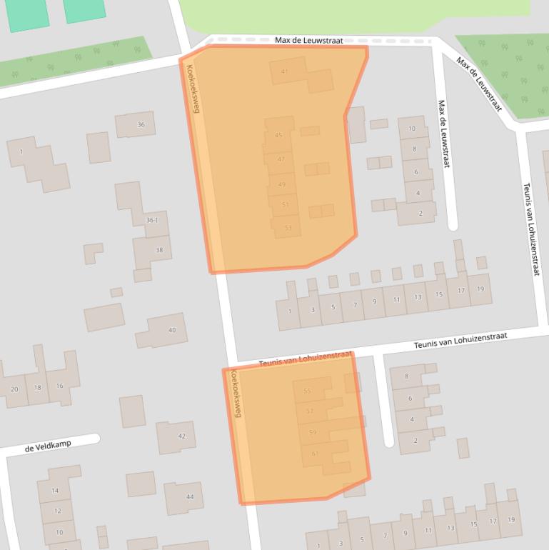 Kaart van postcodegebied 8171VJ.
