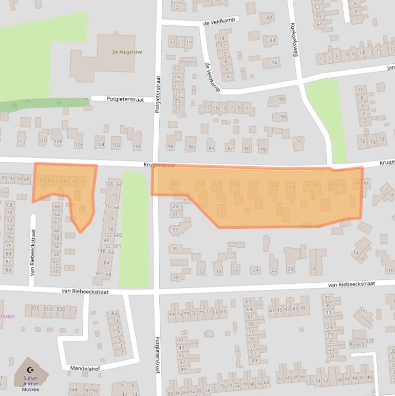 Kaart van postcodegebied 8172BG.