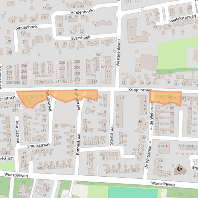 Kaart van postcodegebied 8172BH.