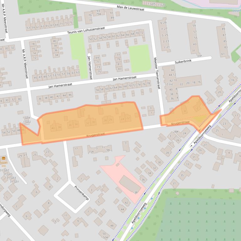 Kaart van postcodegebied 8172BM.