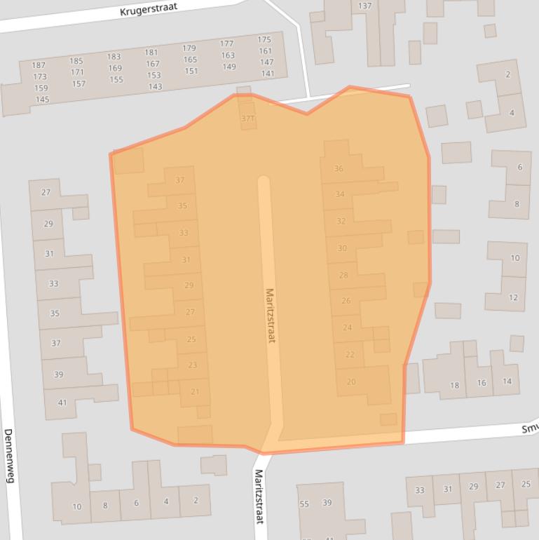 Kaart van postcodegebied 8172CB.