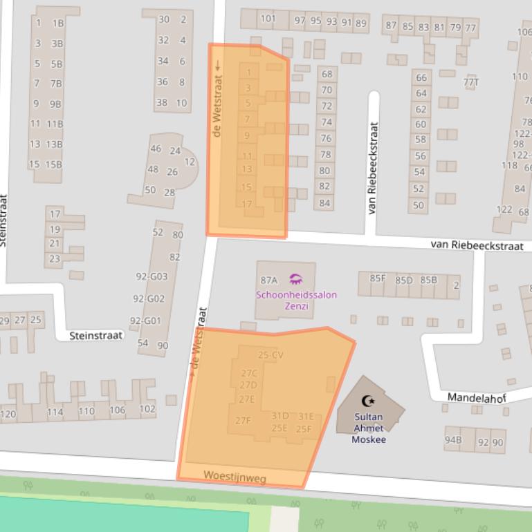 Kaart van postcodegebied 8172CK.