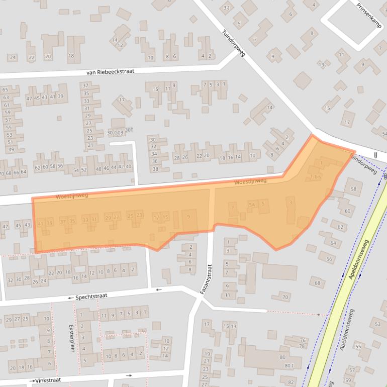 Kaart van postcodegebied 8172CM.
