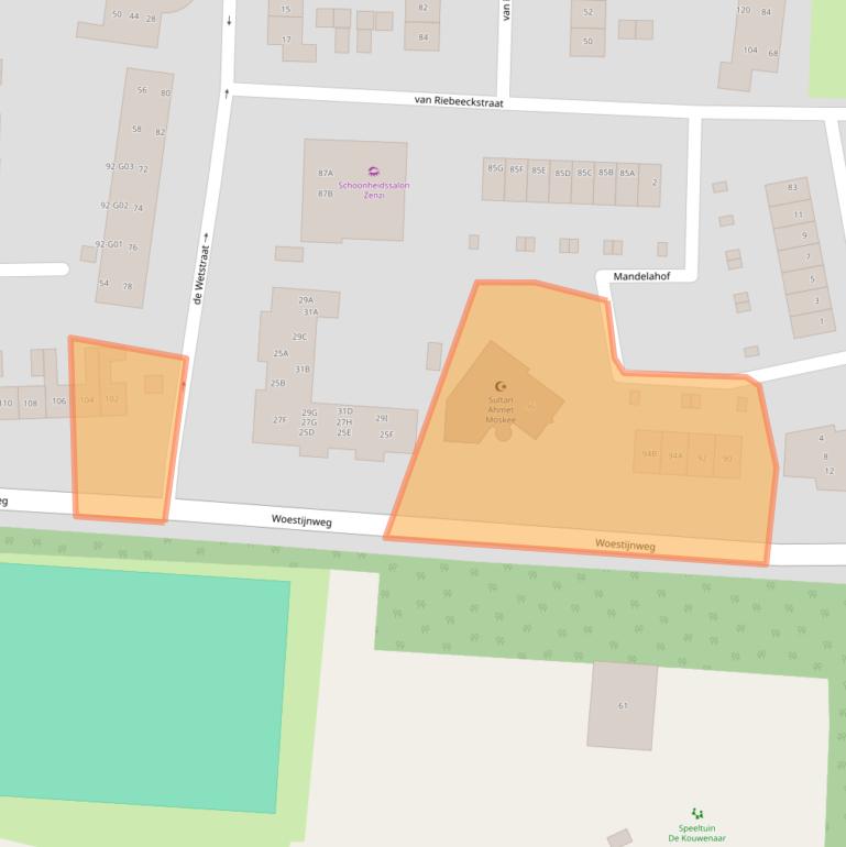 Kaart van postcodegebied 8172CT.