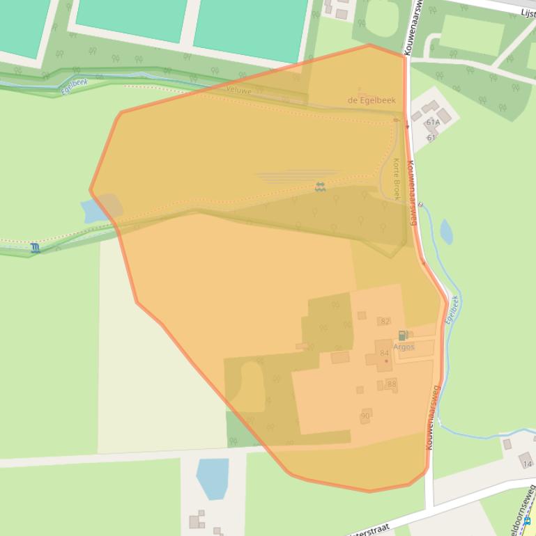 Kaart van postcodegebied 8172EC.