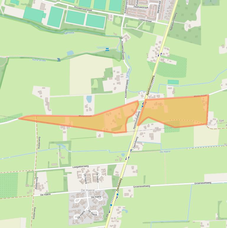 Kaart van postcodegebied 8172ED.