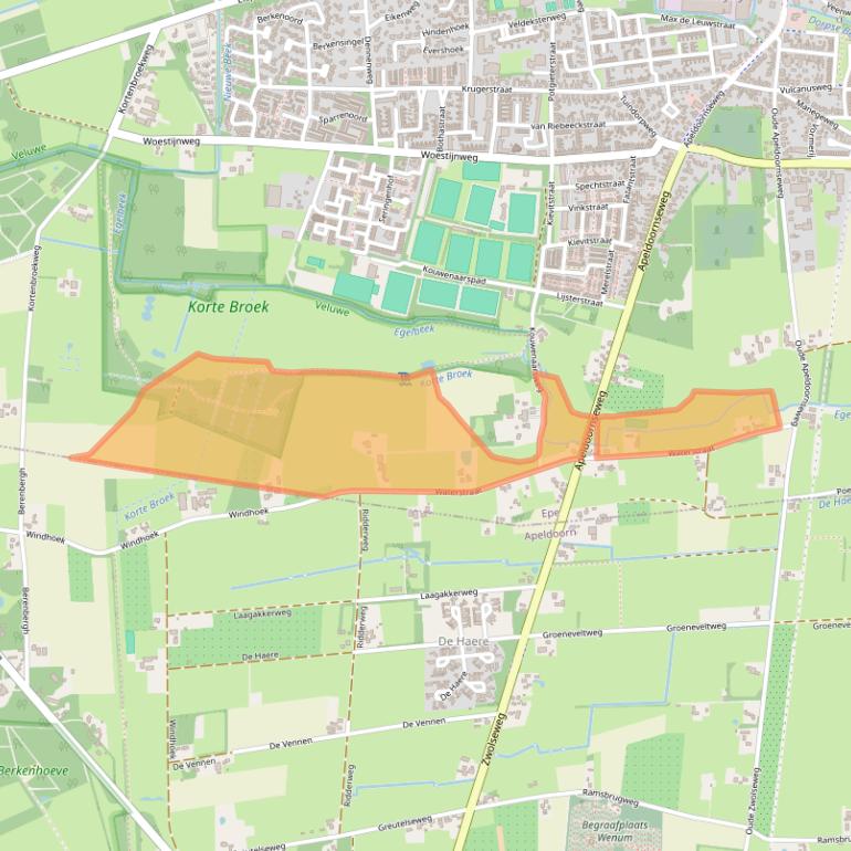 Kaart van postcodegebied 8172EE.