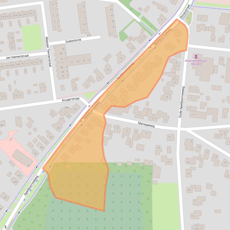Kaart van postcodegebied 8172EG.
