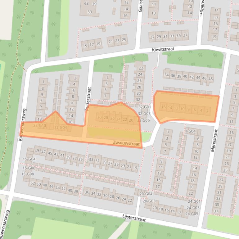 Kaart van postcodegebied 8172EZ.