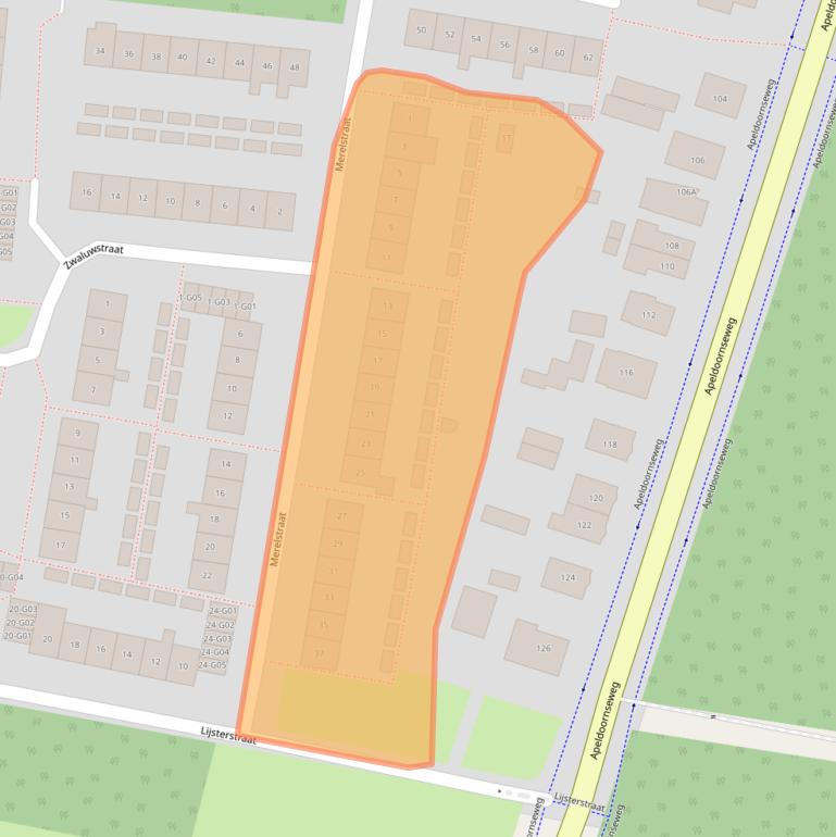 Kaart van postcodegebied 8172GC.