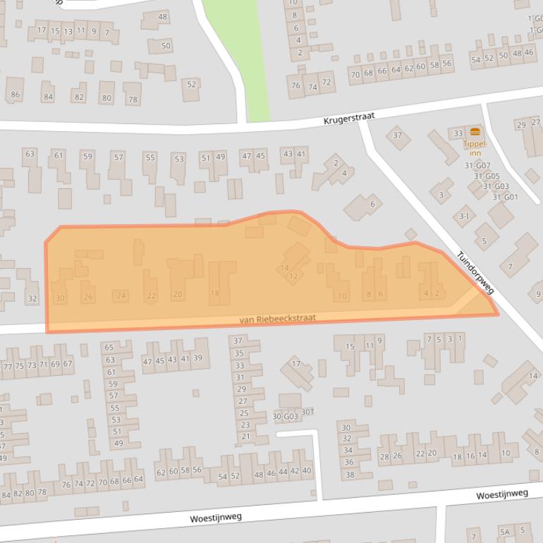 Kaart van postcodegebied 8172GV.