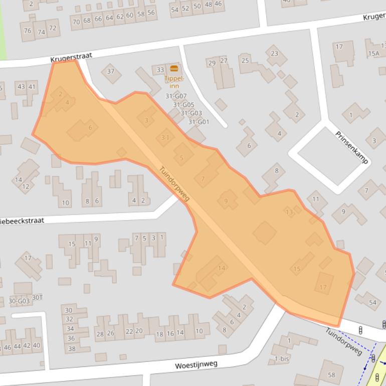 Kaart van postcodegebied 8172GZ.