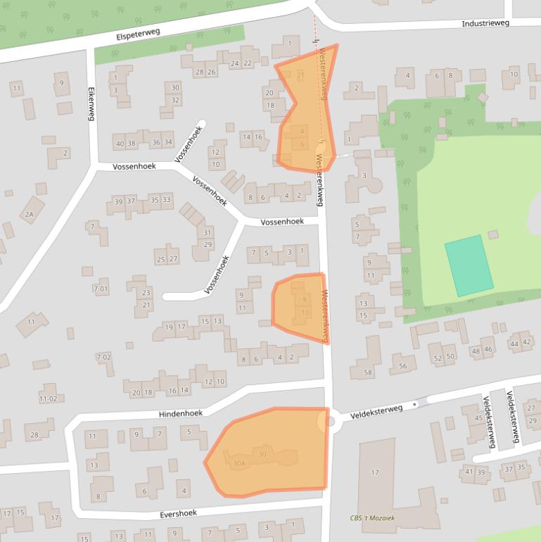 Kaart van postcodegebied 8172VS.