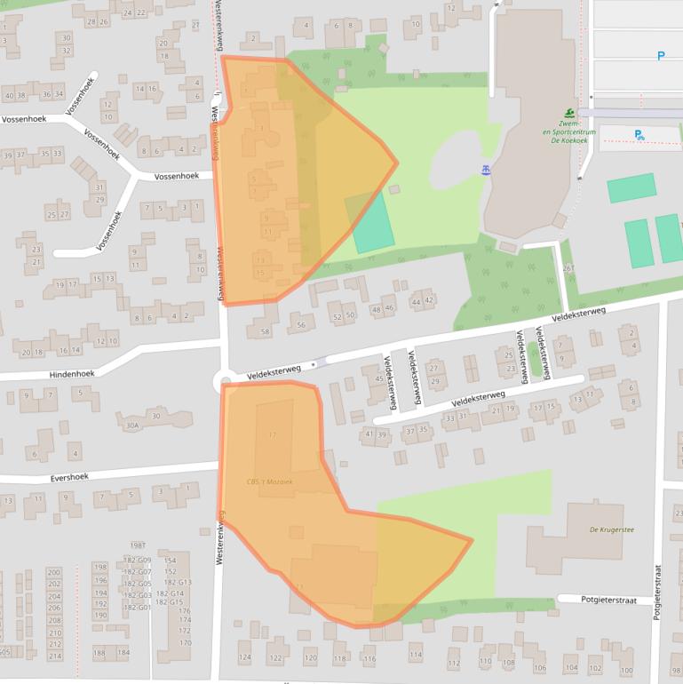 Kaart van postcodegebied 8172VT.