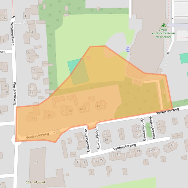 Kaart van postcodegebied 8172VW.