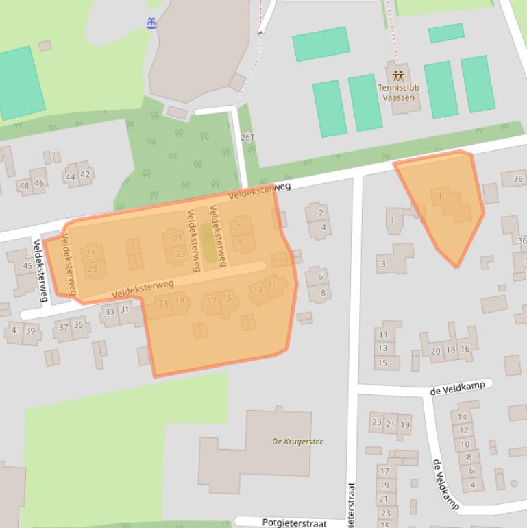 Kaart van postcodegebied 8172VZ.
