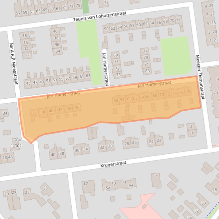 Kaart van postcodegebied 8172XG.