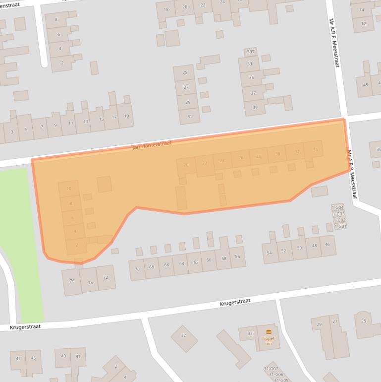 Kaart van postcodegebied 8172XH.