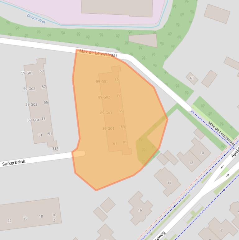 Kaart van postcodegebied 8172XW.