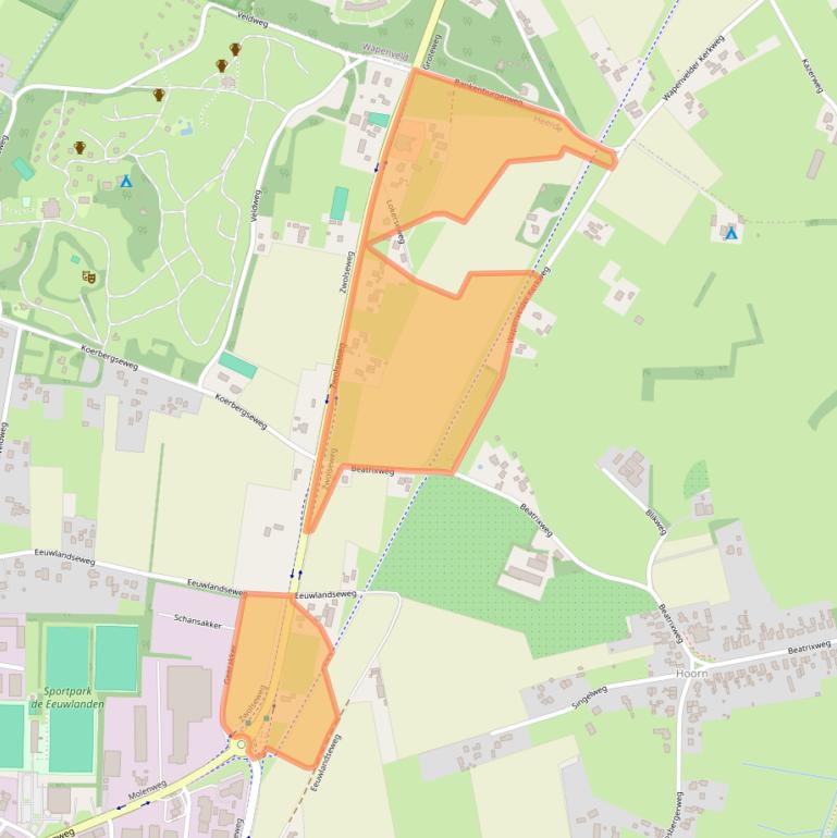 Kaart van postcodegebied 8181AC.