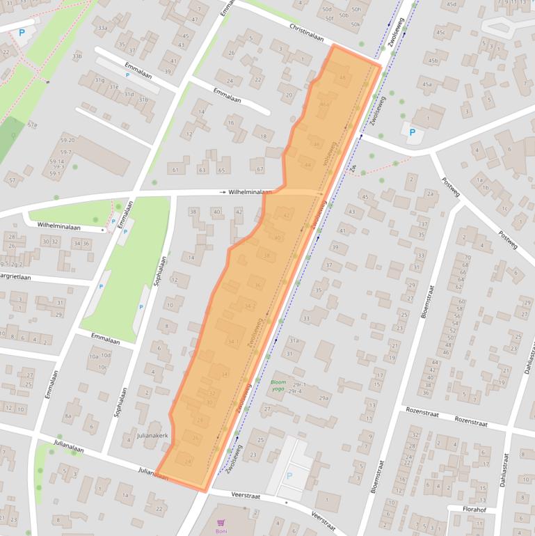 Kaart van postcodegebied 8181AE.