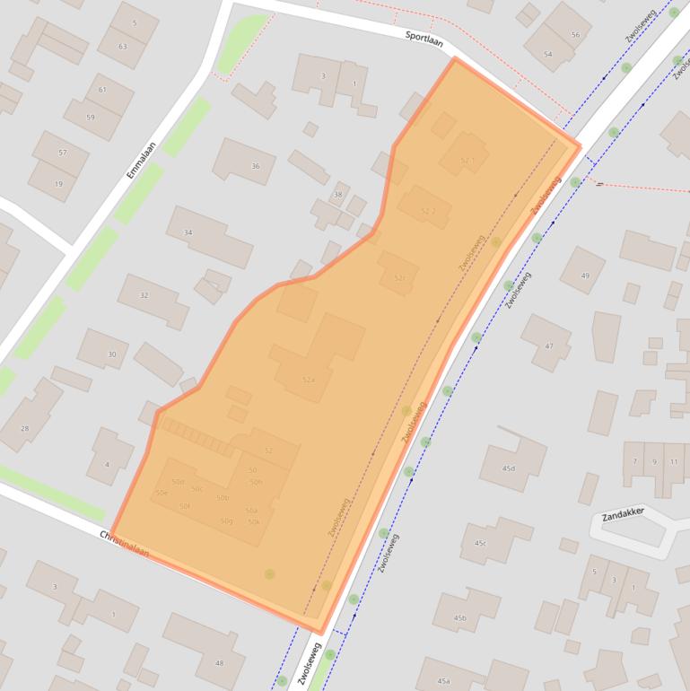 Kaart van postcodegebied 8181AG.