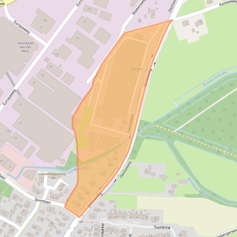 Kaart van postcodegebied 8181AH.