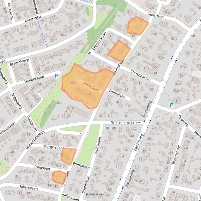 Kaart van postcodegebied 8181AN.
