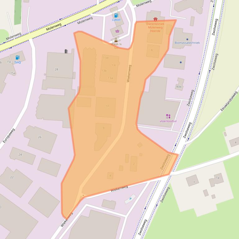 Kaart van postcodegebied 8181AX.