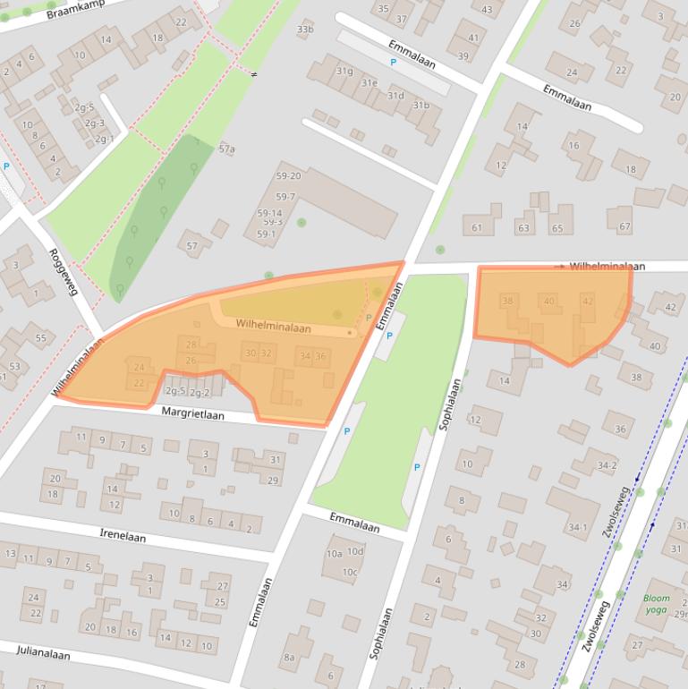 Kaart van postcodegebied 8181BC.