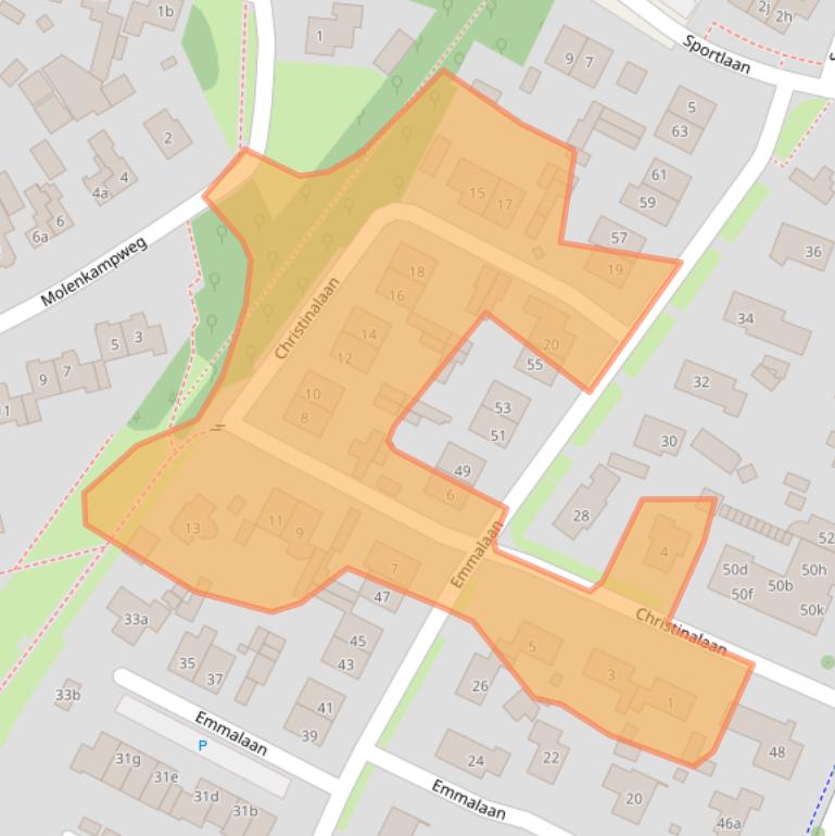 Kaart van postcodegebied 8181BD.