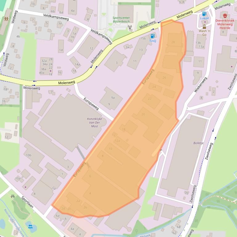 Kaart van postcodegebied 8181BH.