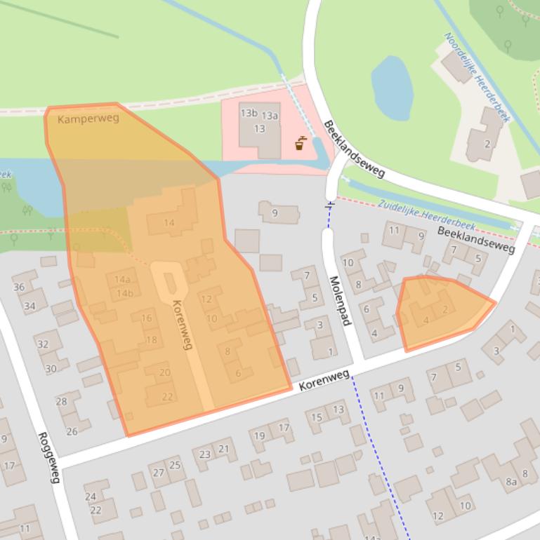 Kaart van postcodegebied 8181BL.