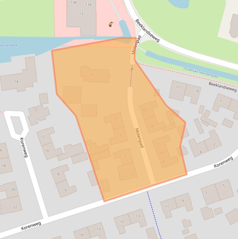 Kaart van postcodegebied 8181BM.