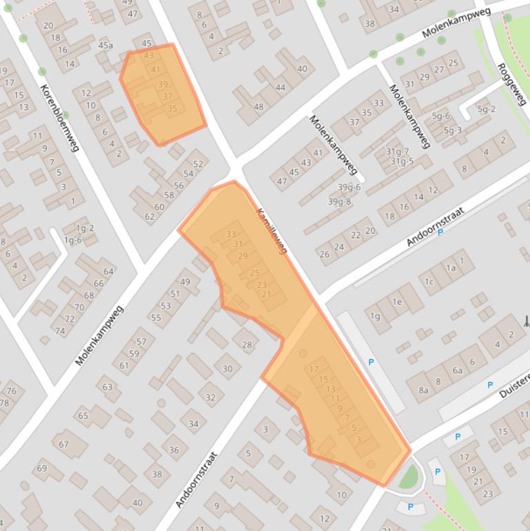 Kaart van postcodegebied 8181BR.
