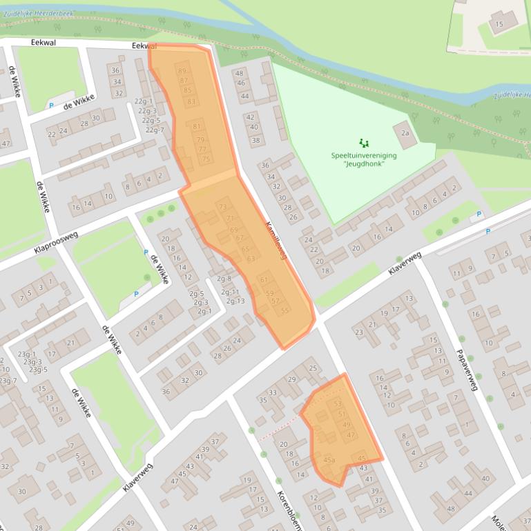 Kaart van postcodegebied 8181BS.