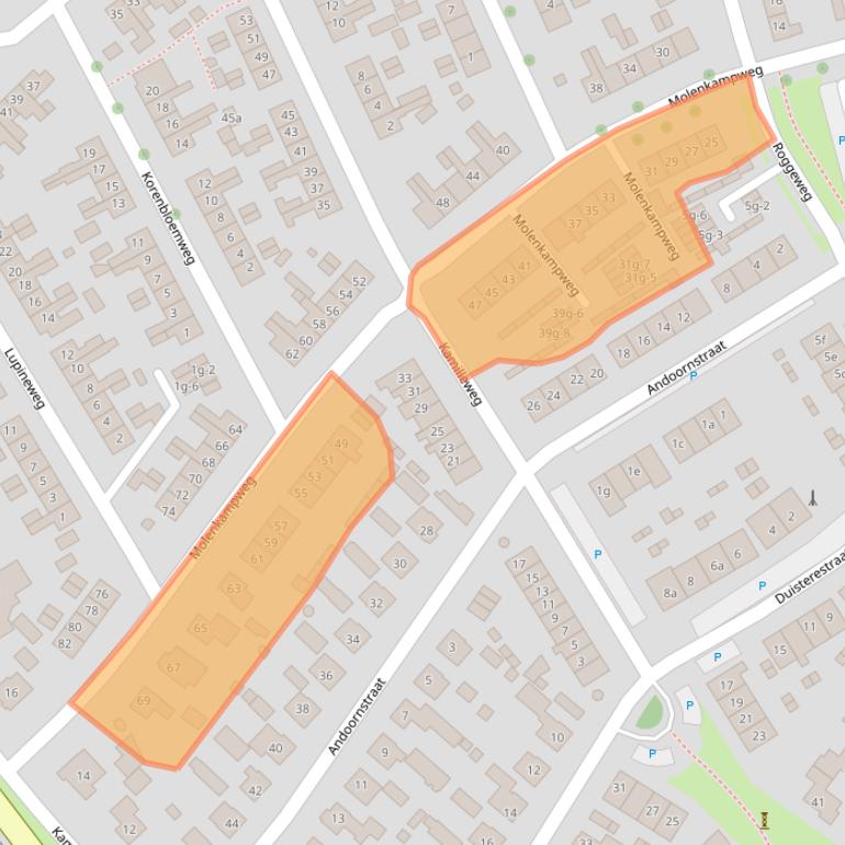 Kaart van postcodegebied 8181CB.