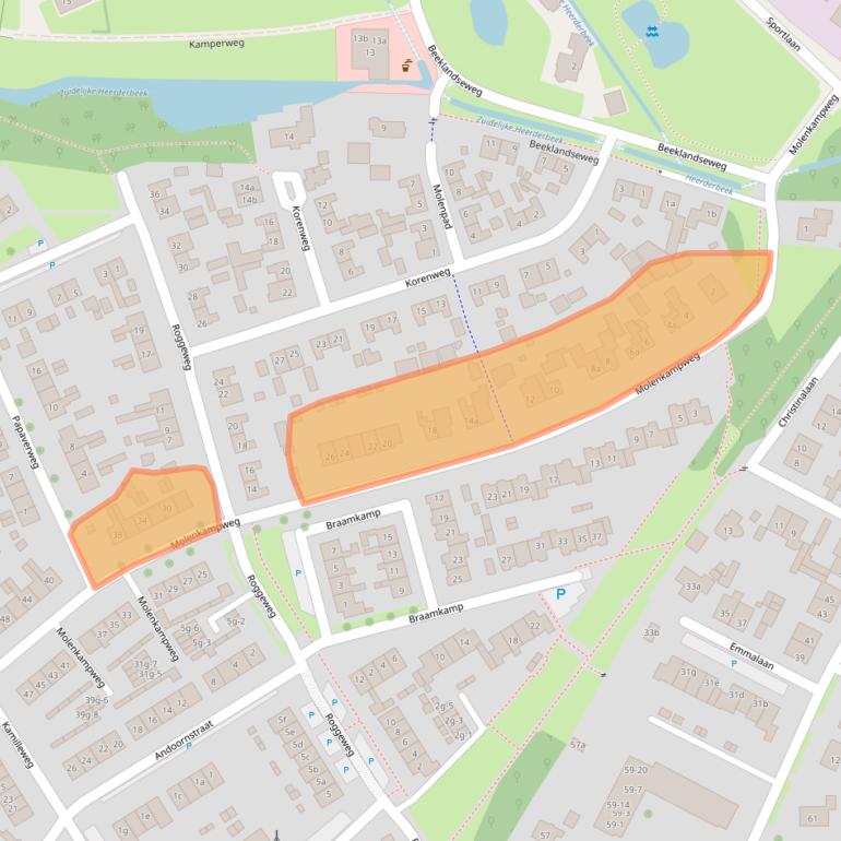 Kaart van postcodegebied 8181CC.