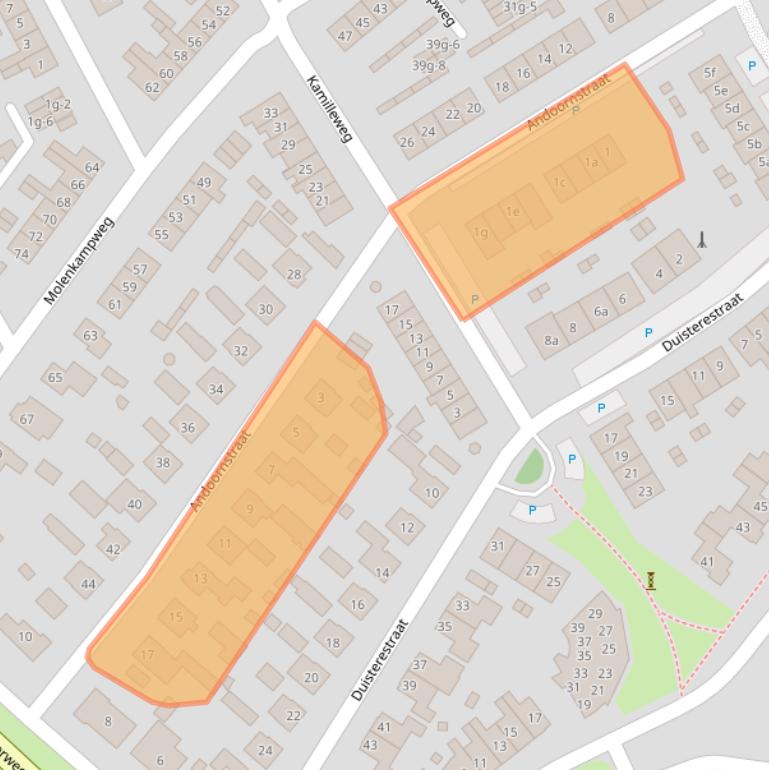 Kaart van postcodegebied 8181CH.