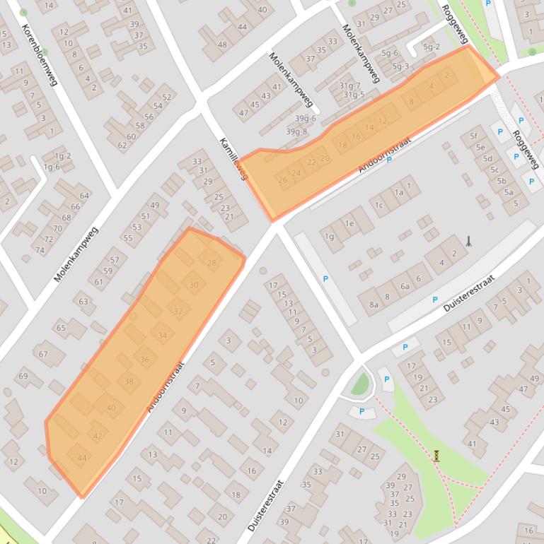 Kaart van postcodegebied 8181CJ.