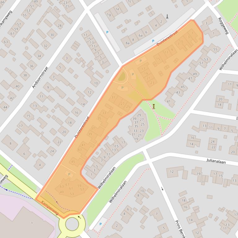 Kaart van postcodegebied 8181CK.