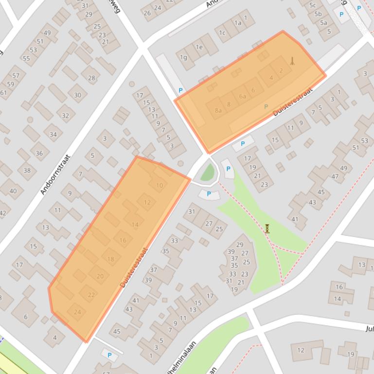 Kaart van postcodegebied 8181CL.