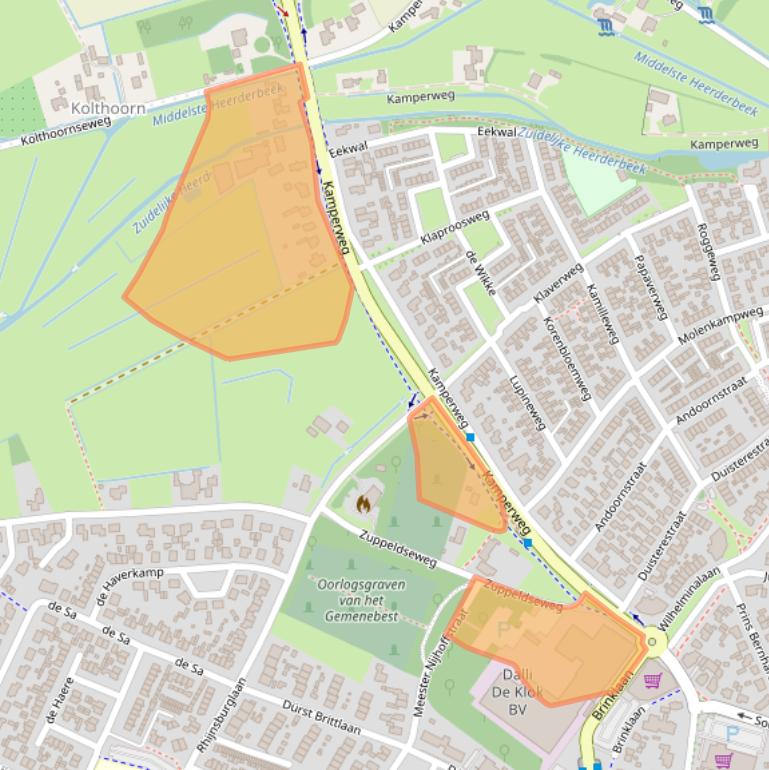 Kaart van postcodegebied 8181CR.