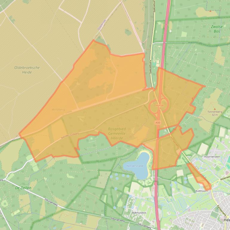 Kaart van postcodegebied 8181CS.