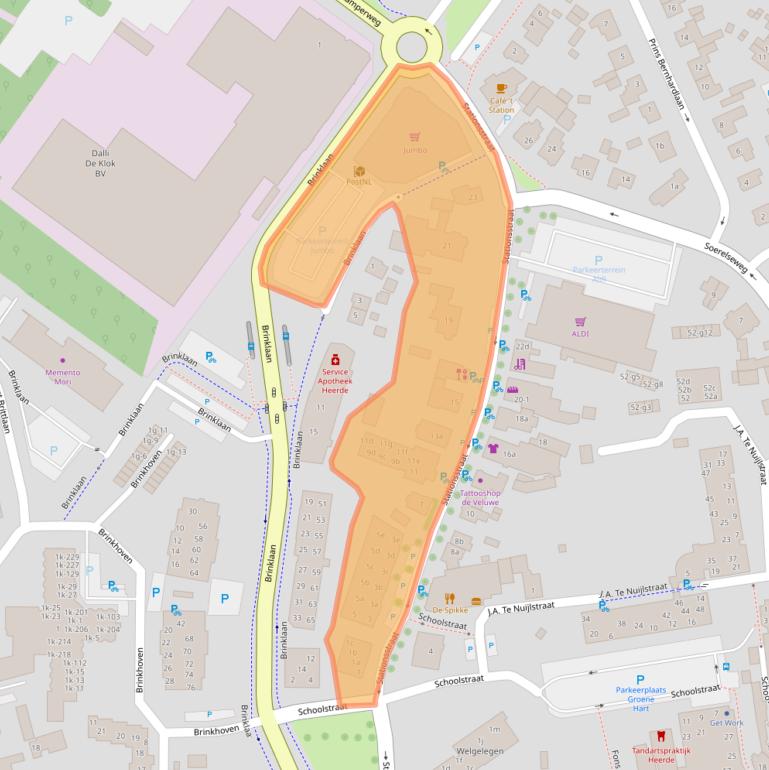 Kaart van postcodegebied 8181CW.