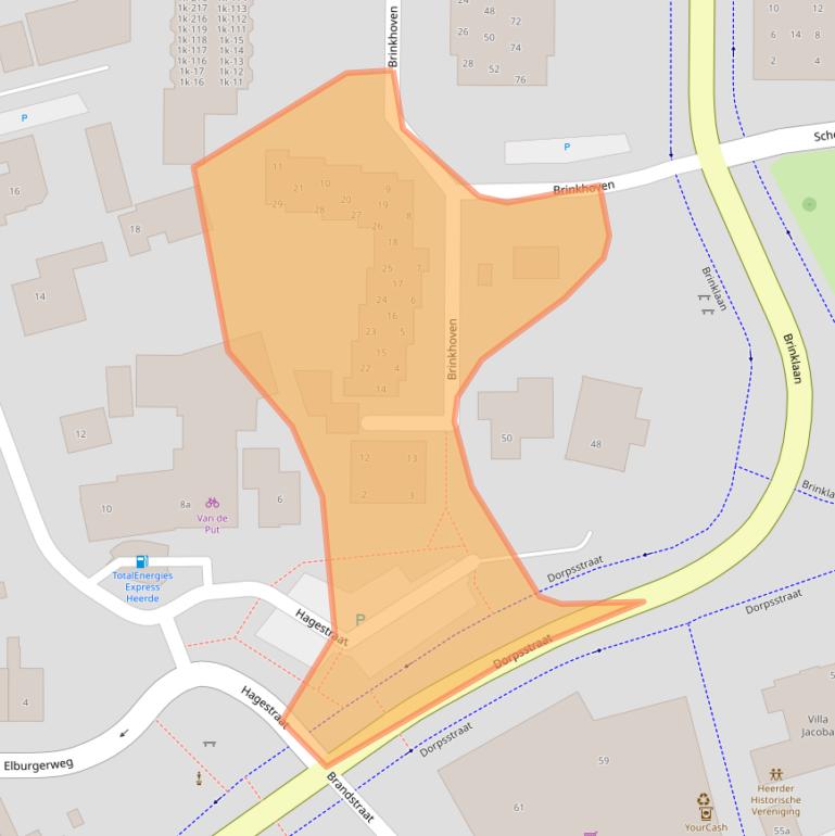 Kaart van postcodegebied 8181DC.